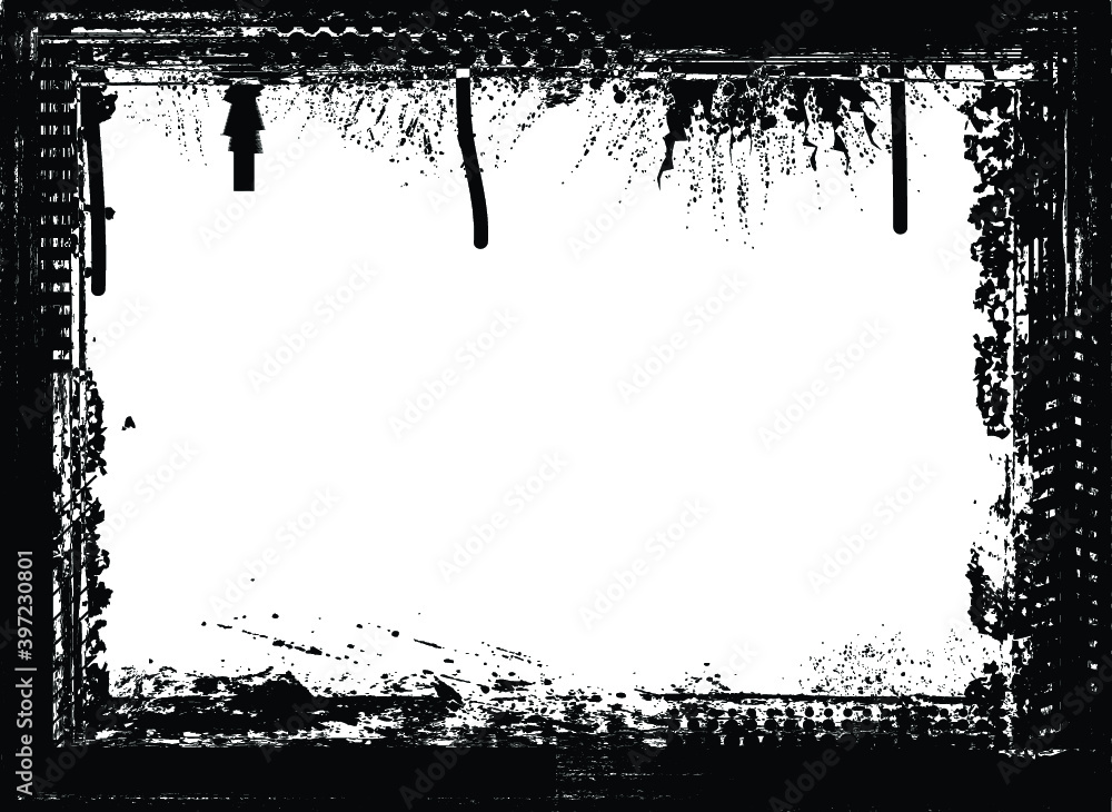 Set of Grunge Black and White Frames . textured rectangles for image Set of Grunge Black and White Frames . textured rectangles for image