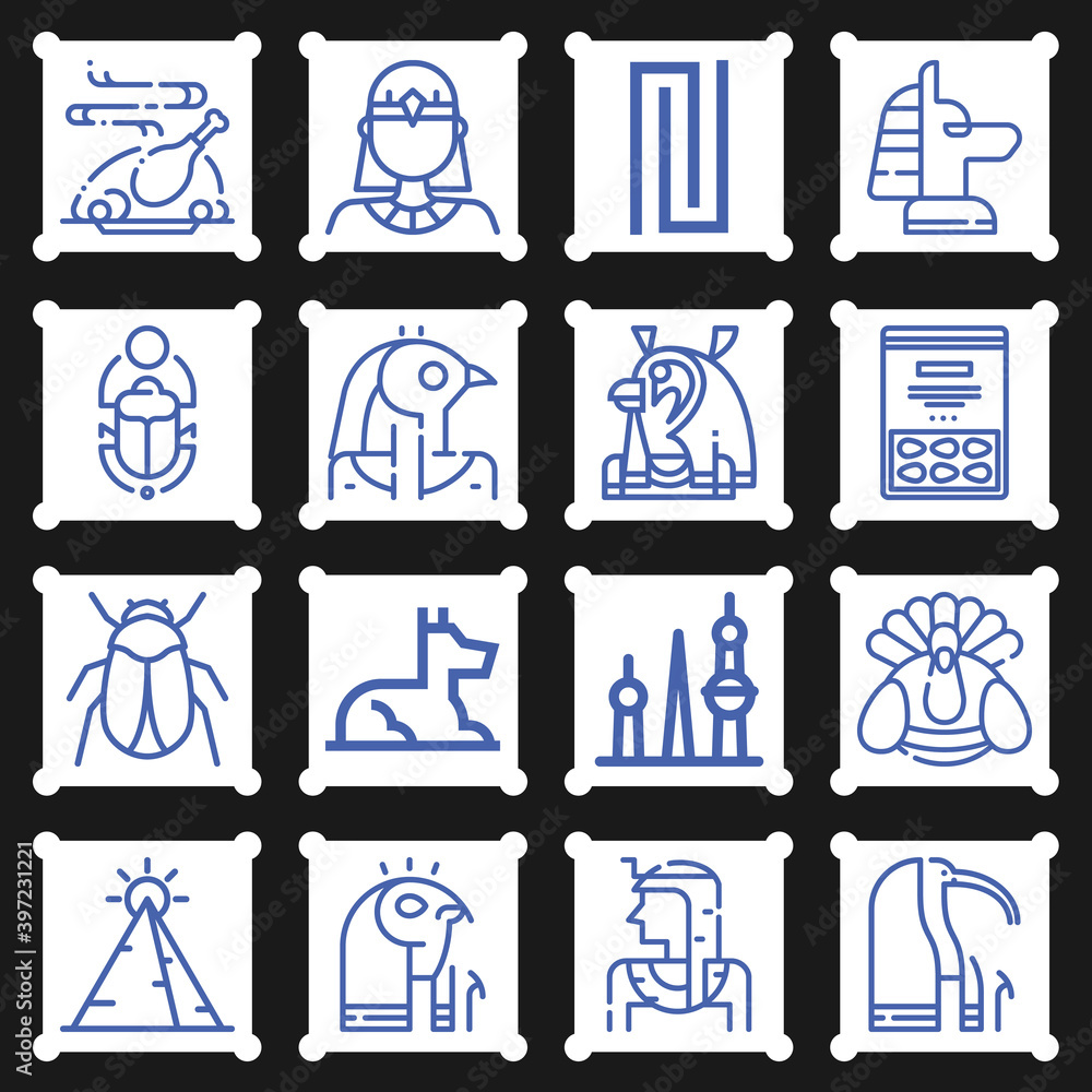 16 pack of near east lineal web icons set 16 pack of near east lineal web icons set