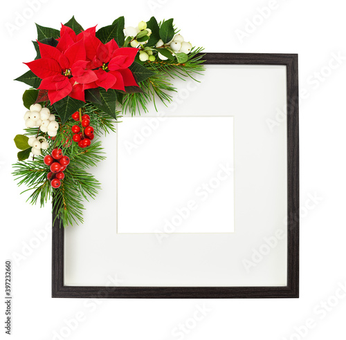 Dark brown wooden square fr...