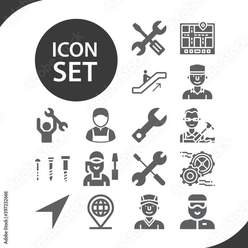 Simple set of includes related filled icons.