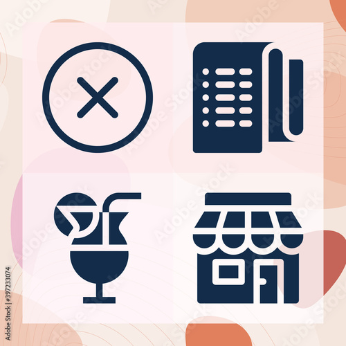 Simple set of dispatch related filled icons