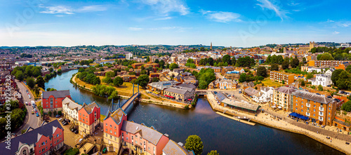 Aerial view of Exeter in summer day photo