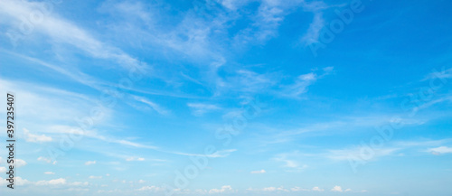 International day of clean air for blue skies concept: Abstract white cloud and blue sky in sunny day texture background © Choat