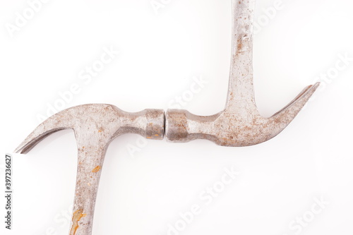 metal hammer on white background