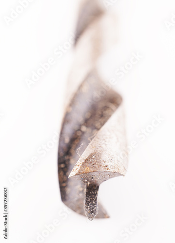 metal drill on a white background