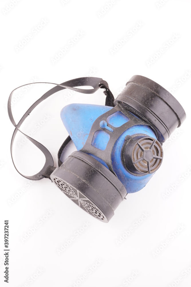 blue construction mask on white background blue construction mask on white background
