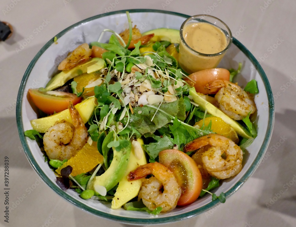 Shrimp with vegetables salad Shrimp with vegetables salad