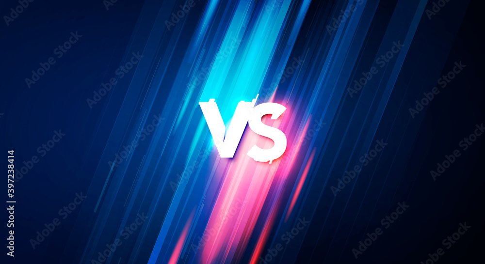 Versus screen vs fight background for battle Vector Image