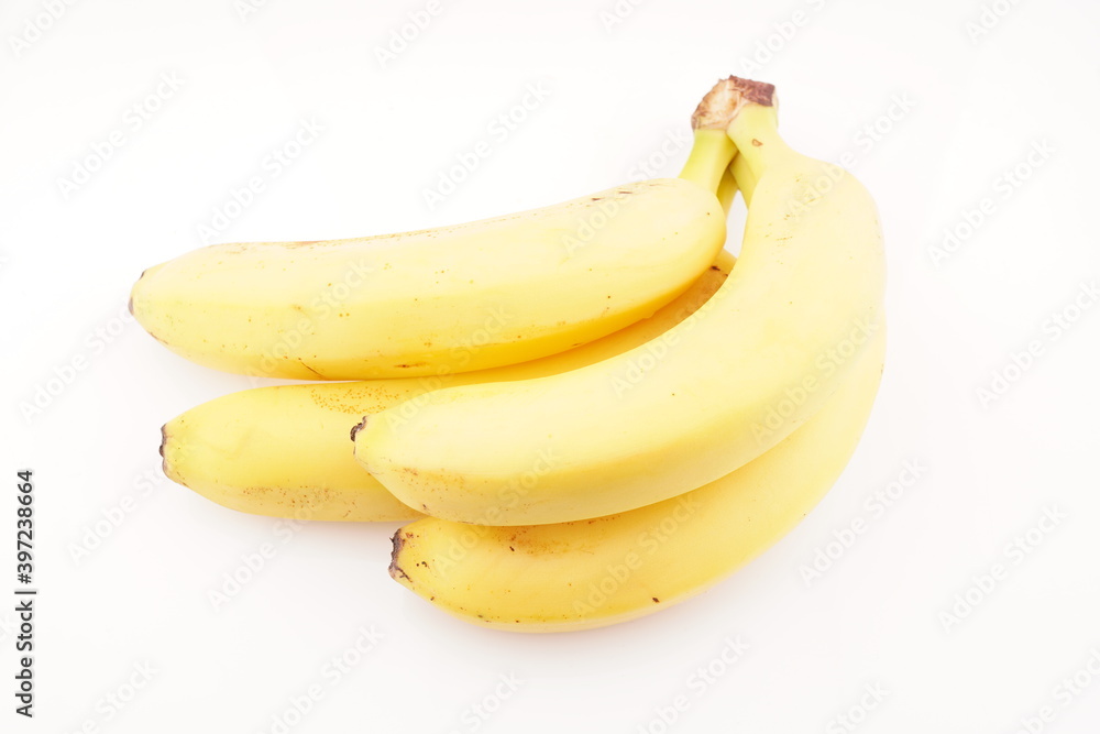 yellow bananas on a white background yellow bananas on a white background