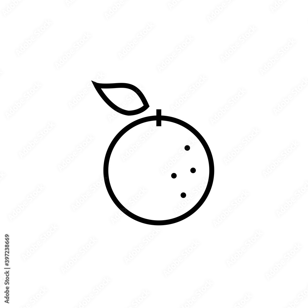 Orange Linear Icon Vector Graphics Simple Icon Editable Stroke Fruit Orange Orange Linear Icon Vector Graphics Simple Icon Editable Stroke Fruit Orange