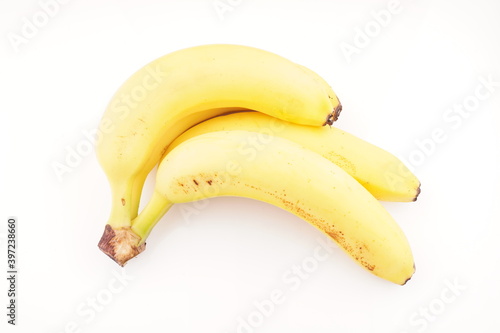 yellow bananas on a white background