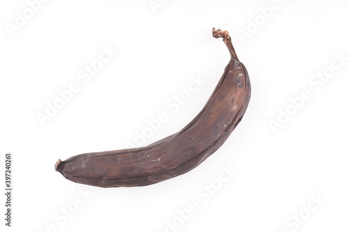 black banana on a white background