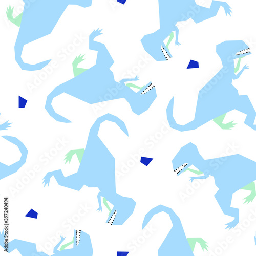 seamless pattern with dinosaurus vector illustration. Creative vector childish background for fabric, textile, nursery wallpaper.