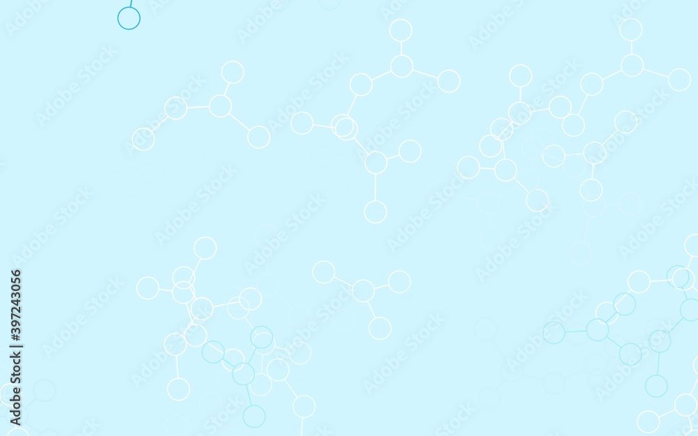 Light BLUE vector pattern with artificial intelligence network.