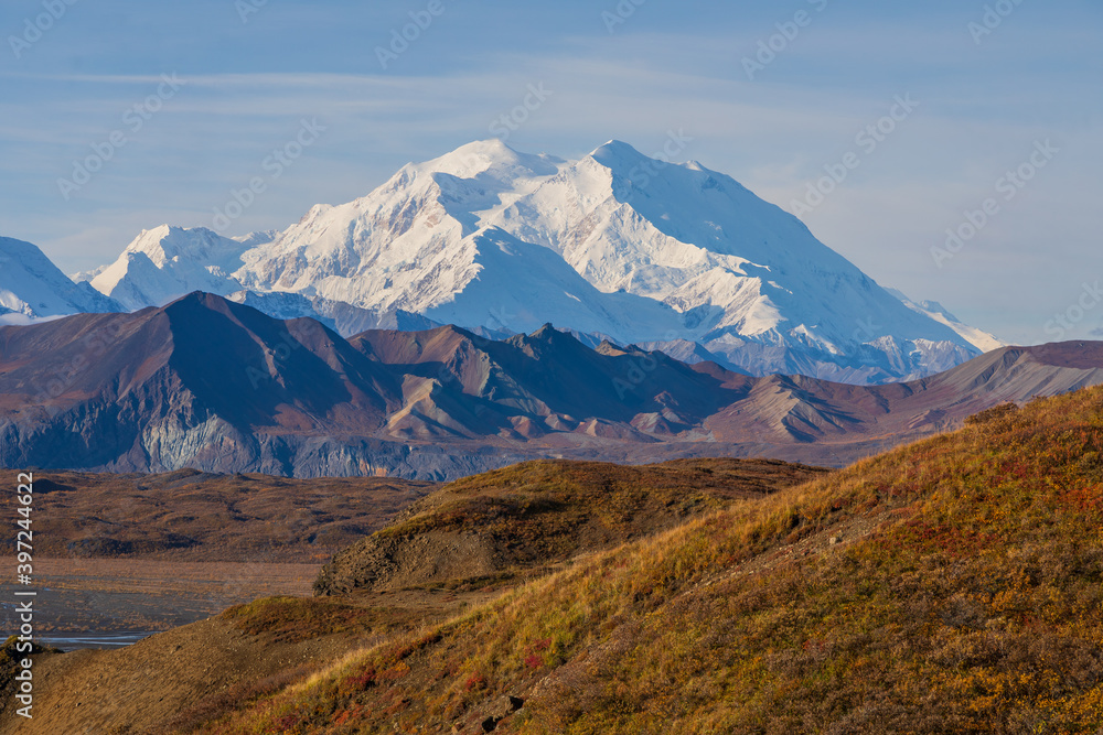 Denali National Park Alaska Scenic Autumn Landscape Denali National Park Alaska Scenic Autumn Landscape