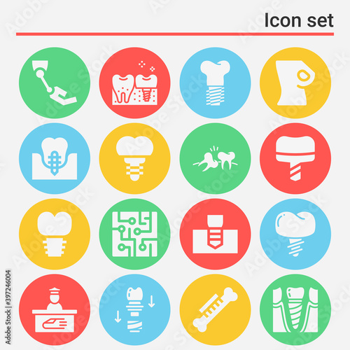 16 pack of shunt  filled web icons set