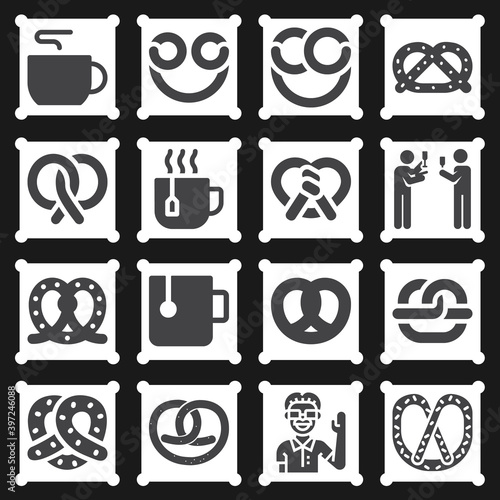 16 pack of younger  filled web icons set
