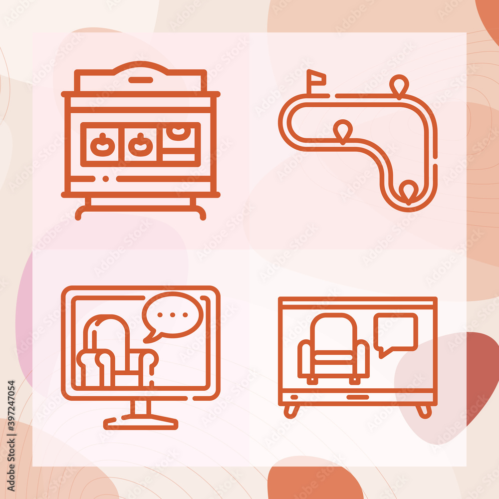 Simple set of ratings related lineal icons Simple set of ratings related lineal icons