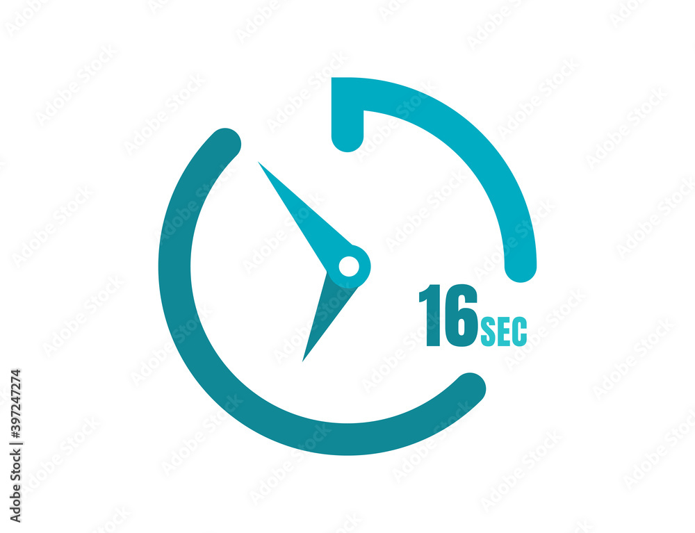 Timer 16 sec Simple icon design, 16 second timer clocks. 16 sec stopwatch icons Timer 16 sec Simple icon design, 16 second timer clocks. 16 sec stopwatch icons