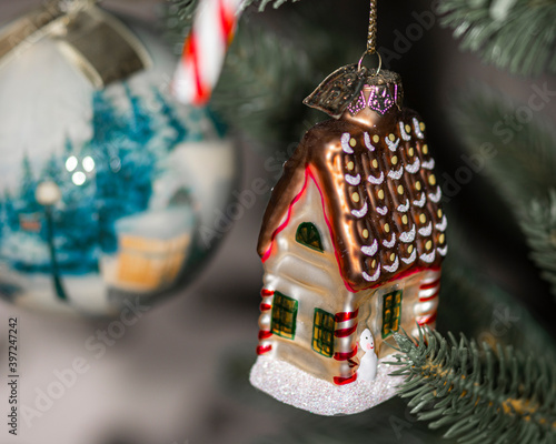 Christmas tree decorations photo