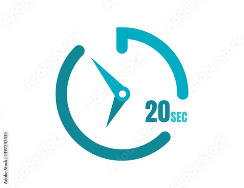Timer 20 sec Simple icon design, 20 second timer clocks. 20 sec stopwatch icons