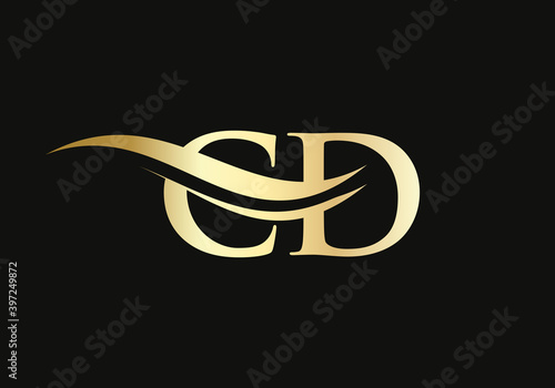 CD Modern creative unique elegant minimal. CD initial based letter icon logo. HB logo design