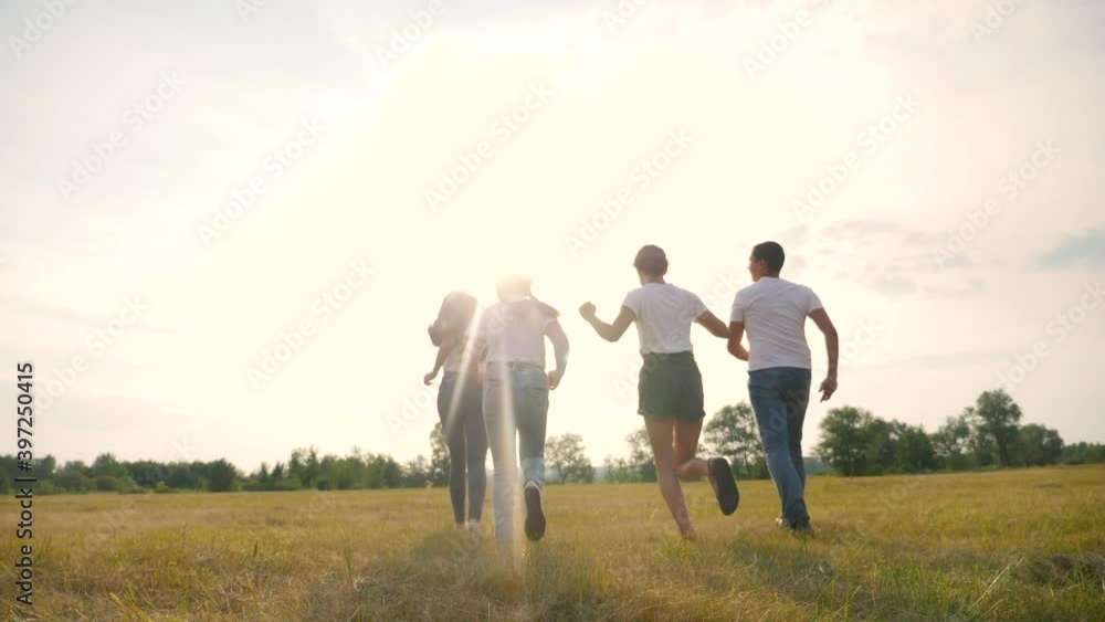 happy family children kids together run in park at sunset silhouette. people in park concept mom a dad daughter and lifestyle son joyful run. parents and little baby child fun summer vacation running happy family children kids together run in park at sunset silhouette. people in park concept mom a dad daughter and lifestyle son joyful run. parents and little baby child fun summer vacation running