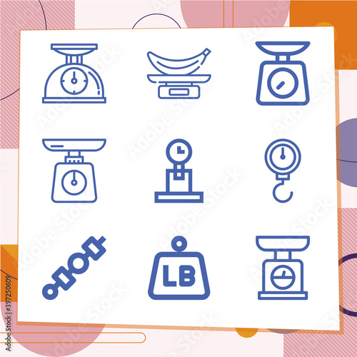 Simple set of 9 icons related to losing