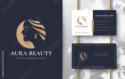 beauty women face logo design