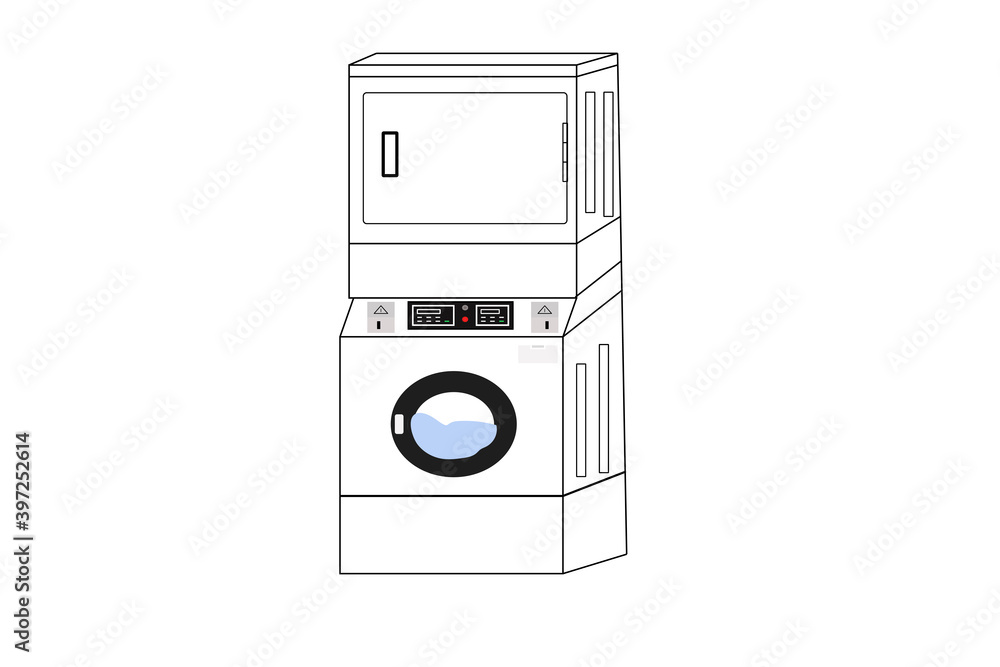 Coin Washing Machine, Industrial Laundry Machine