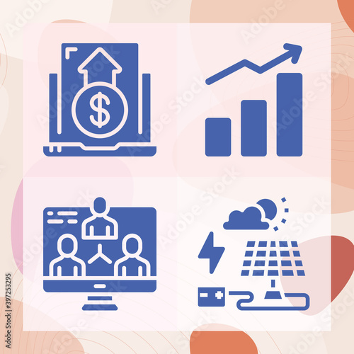 Simple set of differentiation related filled icons