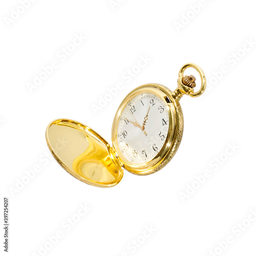 Pocket watch isolated on a white background