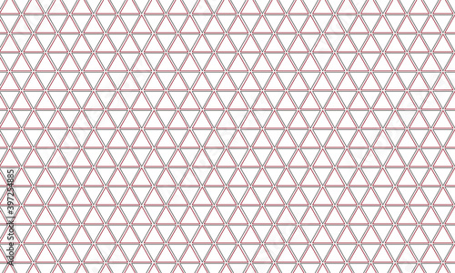 Red and grey intersecting triangle lattice pattern on a white background vector
