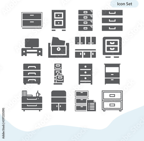 Simple set of ministerial related filled icons.