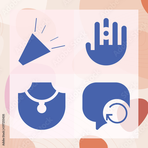 Simple set of amendment related filled icons