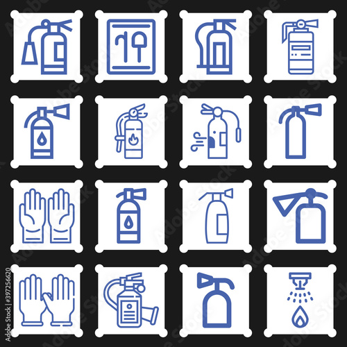 16 pack of appropriately  lineal web icons set