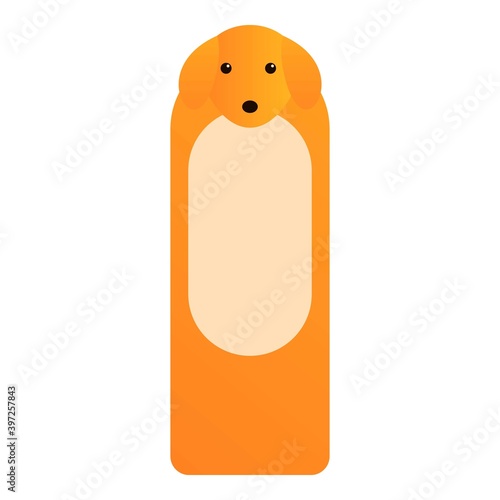 Bookmark with a dog icon. Cartoon of bookmark with a dog vector icon for web design isolated on white background