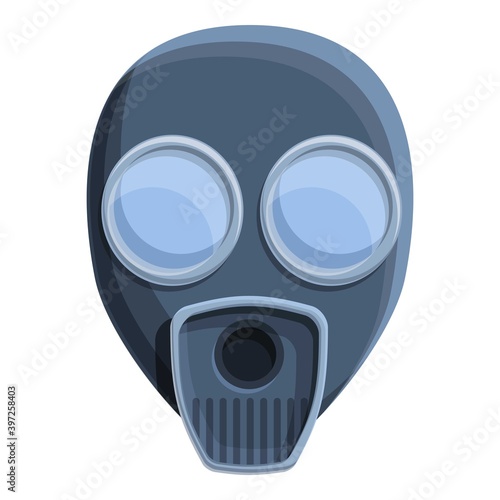 Toxic gas mask icon. Cartoon of toxic gas mask vector icon for web design isolated on white background
