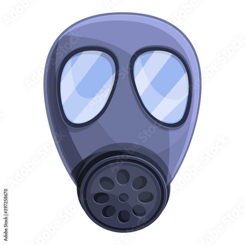 Chemical gas mask icon. Cartoon of chemical gas mask vector icon for web design isolated on white background © nsit0108