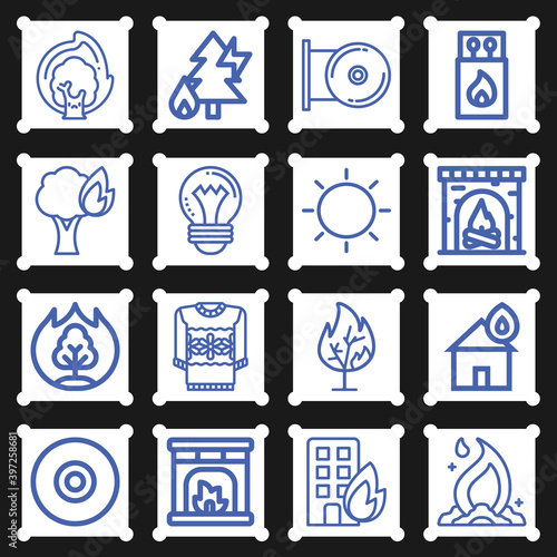 16 pack of ardent  lineal web icons set