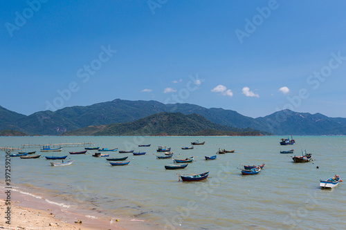 Wild beach in Ninh Hoa Vietnam photo