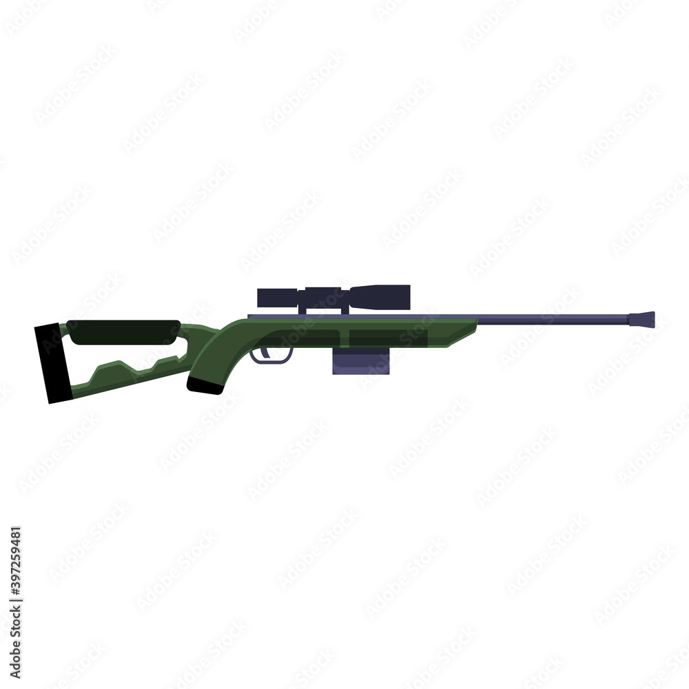Rifle sniper weapon icon. Cartoon of rifle sniper weapon vector icon ...