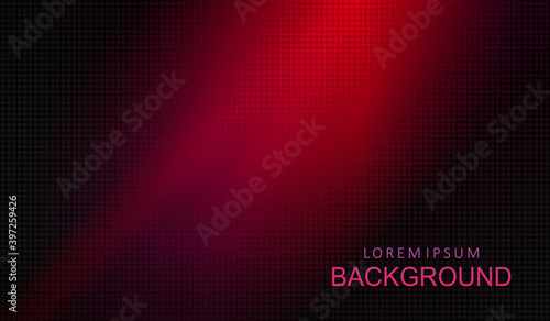 Abstract dark design with gradient of red color, dim silhouette of rays
