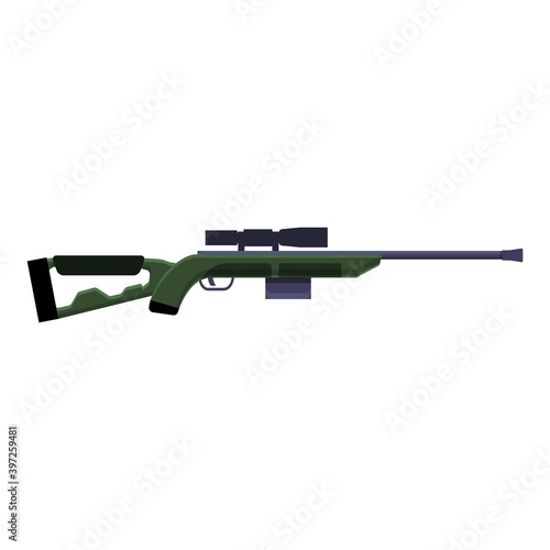 Rifle sniper weapon icon. Cartoon of rifle sniper weapon vector icon for web design isolated on white background