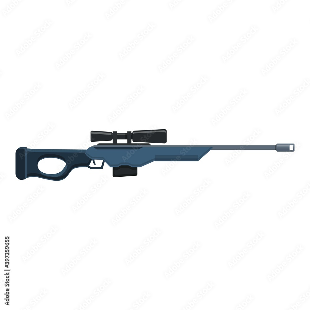 Attack sniper weapon icon. Cartoon of attack sniper weapon vector icon for web design isolated on white background Attack sniper weapon icon. Cartoon of attack sniper weapon vector icon for web design isolated on white background