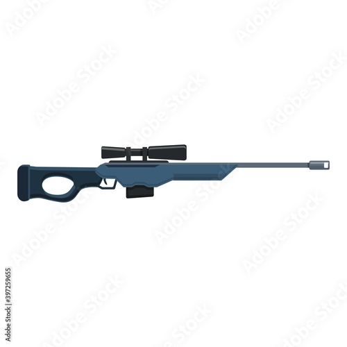 Attack sniper weapon icon. Cartoon of attack sniper weapon vector icon for web design isolated on white background