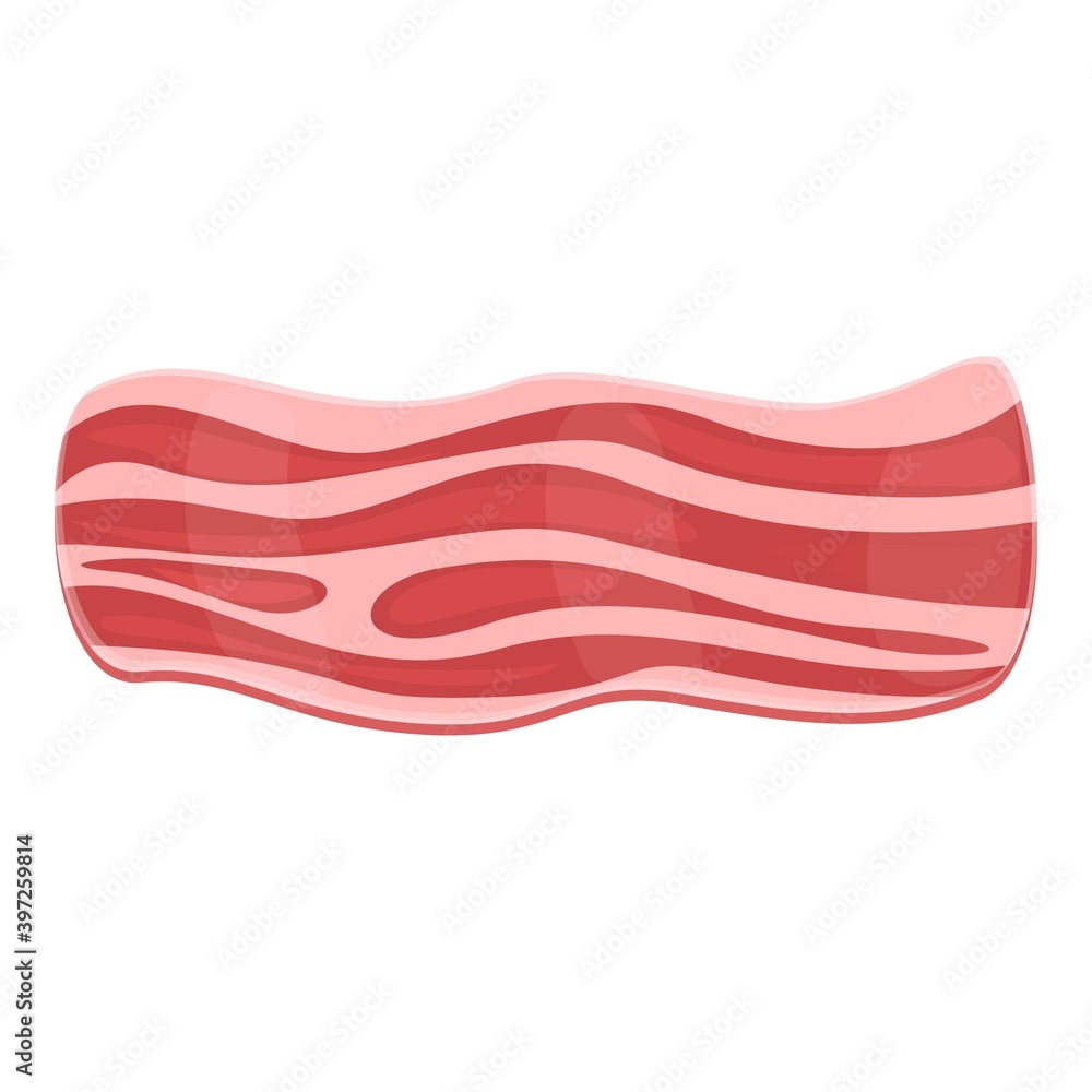 Bacon fresh icon. Cartoon of bacon fresh vector icon for web design isolated on white background Bacon fresh icon. Cartoon of bacon fresh vector icon for web design isolated on white background