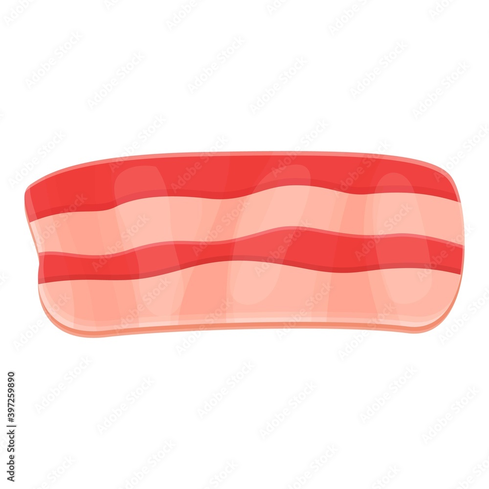 Bacon pork icon. Cartoon of bacon pork vector icon for web design isolated on white background Bacon pork icon. Cartoon of bacon pork vector icon for web design isolated on white background