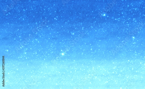 青色と水色のグラデーションのキラキラ背景イメージ素材