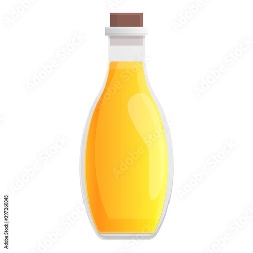 Canola oil bottle icon. Cartoon of canola oil bottle vector icon for web design isolated on white background